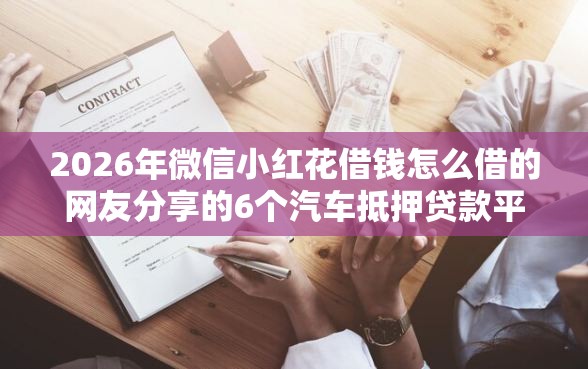 2026年微信小红花借钱怎么借的网友分享的6个汽车抵押贷款平台我觉得不错！