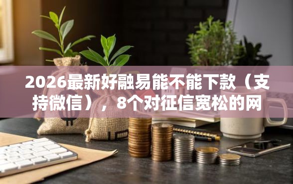 2026最新好融易能不能下款（支持微信），8个对征信宽松的网贷软件无私分享