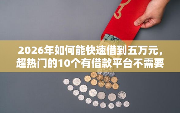 2026年如何能快速借到五万元，超热门的10个有借款平台不需要征信就能借钱的推荐