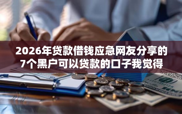 2026年贷款借钱应急网友分享的7个黑户可以贷款的口子我觉得不错！