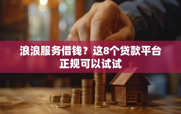 浪浪服务借钱？这8个贷款平台正规可以试试