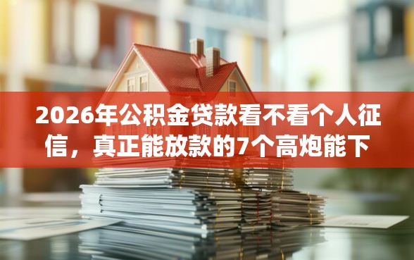 2026年公积金贷款看不看个人征信,真正能放款的7个高炮能下款的app推荐 2026年公积金贷款看不看个人征信,真正能放款的7个高炮能下款的app推荐