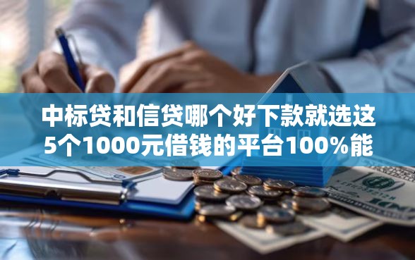 中标贷和信贷哪个好下款就选这5个1000元借钱的平台100%能借到