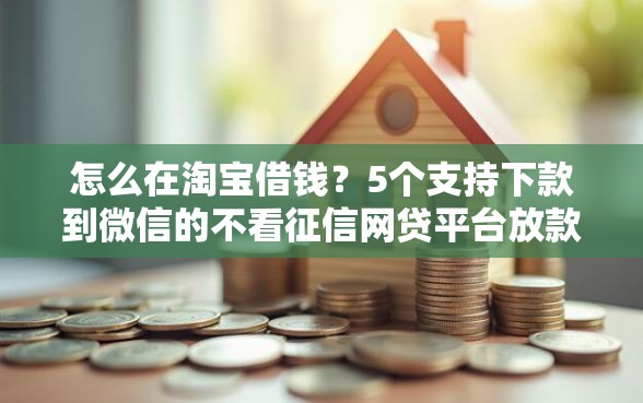 怎么在淘宝借钱？5个支持下款到微信的不看征信网贷平台放款快的平台