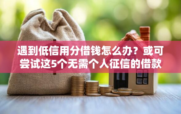 遇到低信用分借钱怎么办？或可尝试这5个无需个人征信的借款平台