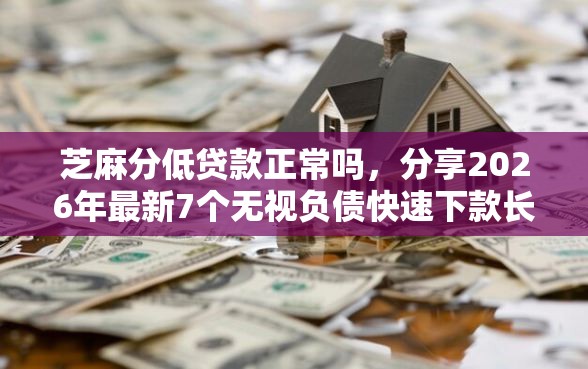 芝麻分低贷款正常吗，分享2026年最新7个无视负债快速下款长期网贷的口子