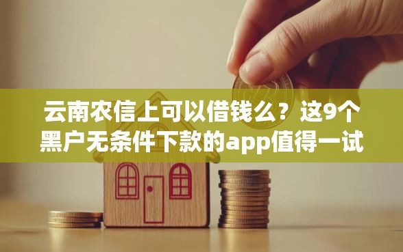 云南农信上可以借钱么？这9个黑户无条件下款的app值得一试