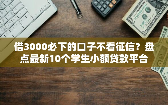 借3000必下的口子不看征信？盘点最新10个学生小额贷款平台