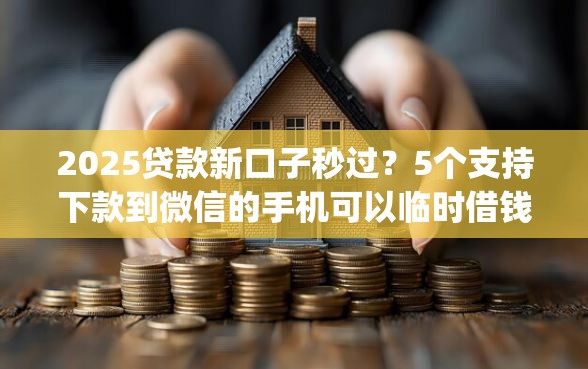 2025贷款新口子秒过？5个支持下款到微信的手机可以临时借钱的app