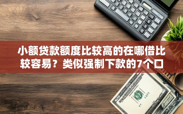 小额贷款额度比较高的在哪借比较容易？类似强制下款的7个口子参考
