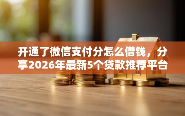 开通了微信支付分怎么借钱，分享2026年最新5个贷款推荐平台