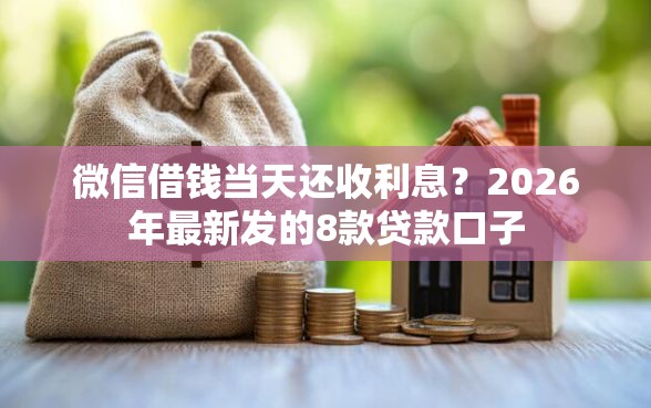 微信借钱当天还收利息?2026年最新发的8款贷款口子 微信借钱当天还收利息?2026年最新发的8款贷款口子