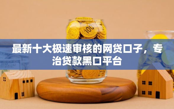 最新十大极速审核的网贷口子，专治贷款黑口平台