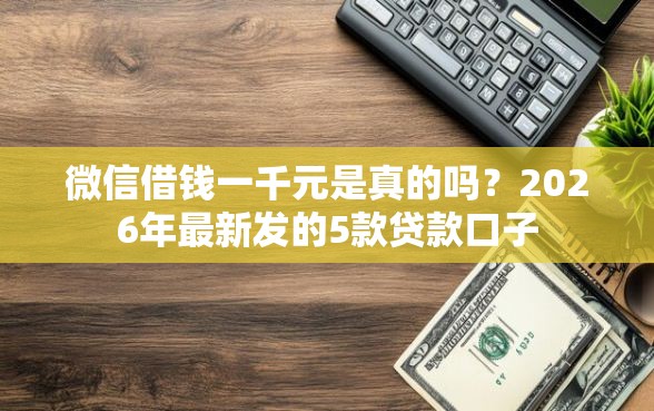 微信借钱一千元是真的吗？2026年最新发的5款贷款口子