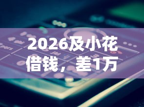 2026及小花借钱，差1万元就选这6个平台