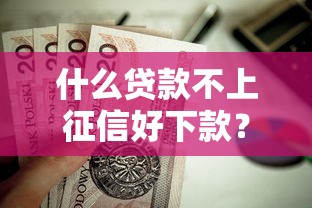 什么贷款不上征信好下款？这9个征信黑户口子能贷款值得一试