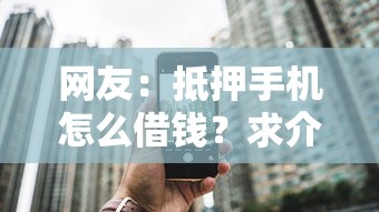 网友：抵押手机怎么借钱？求介绍几款哪些网贷平台好下款