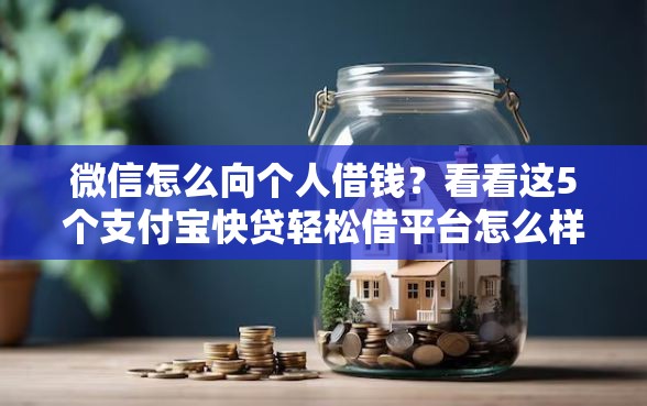 微信怎么向个人借钱？看看这5个支付宝快贷轻松借平台怎么样