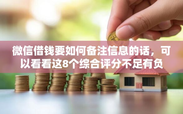 微信借钱要如何备注信息的话，可以看看这8个综合评分不足有负债都能下款软件