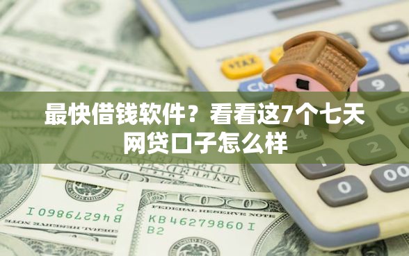 最快借钱软件？看看这7个七天网贷口子怎么样
