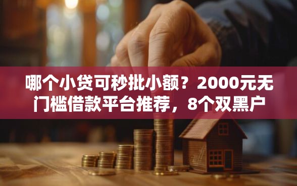 哪个小贷可秒批小额？2000元无门槛借款平台推荐，8个双黑户必下款的口子2025盘点