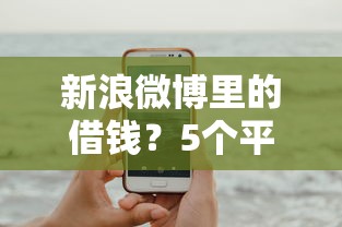 新浪微博里的借钱？5个平台试试看哪个能下款