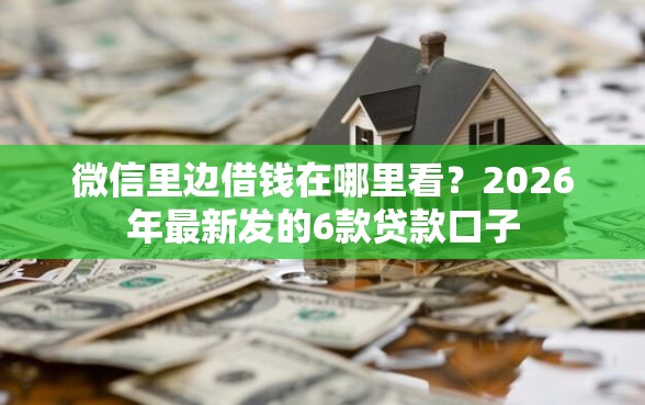 微信里边借钱在哪里看？2026年最新发的6款贷款口子