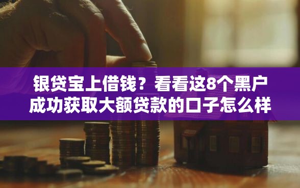 银贷宝上借钱？看看这8个黑户成功获取大额贷款的口子怎么样