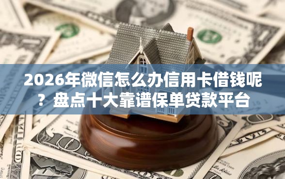 2026年微信怎么办信用卡借钱呢？盘点十大靠谱保单贷款平台