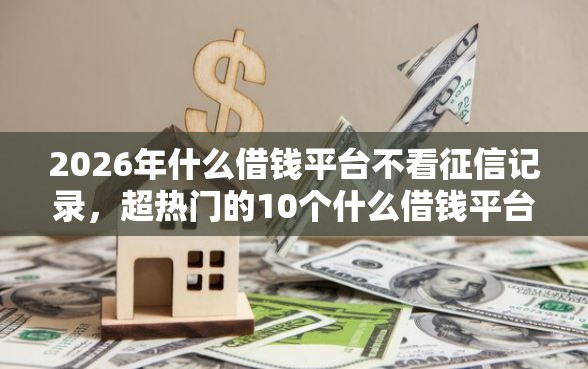 2026年什么借钱平台不看征信记录，超热门的10个什么借钱平台靠谱推荐