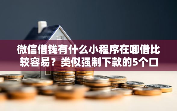 微信借钱有什么小程序在哪借比较容易？类似强制下款的5个口子参考