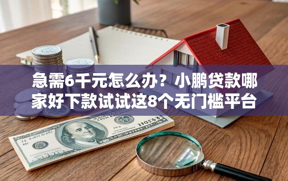 急需6千元怎么办？小鹏贷款哪家好下款试试这8个无门槛平台