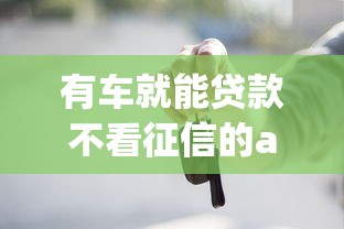 有车就能贷款不看征信的app拢共有哪些选择？9个哪些网贷平台是正规的详解