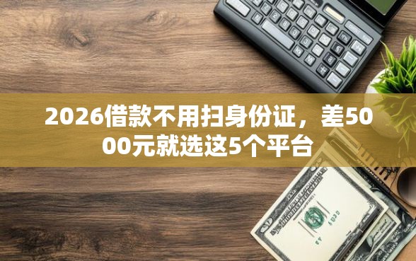 2026借款不用扫身份证，差5000元就选这5个平台