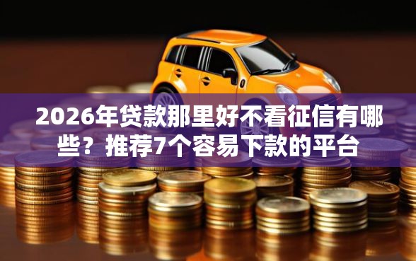 2026年贷款那里好不看征信有哪些？推荐7个容易下款的平台