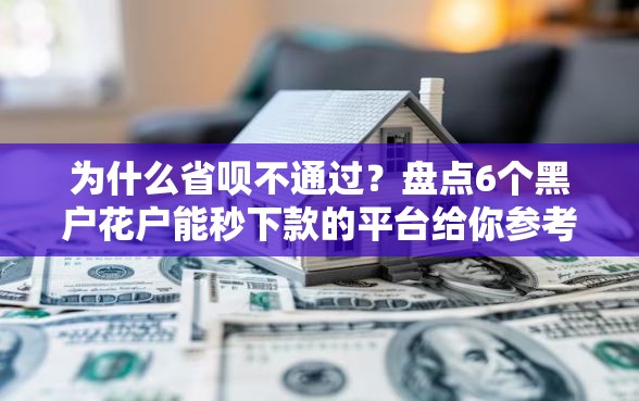 为什么省呗不通过？盘点6个黑户花户能秒下款的平台给你参考