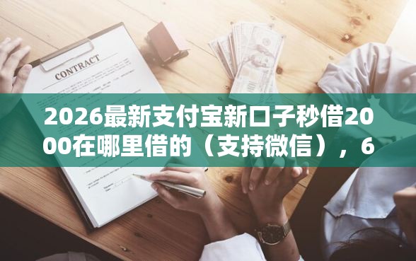 2026最新支付宝新口子秒借2000在哪里借的（支持微信），6个失信人员可以借钱的网贷口子无私分享