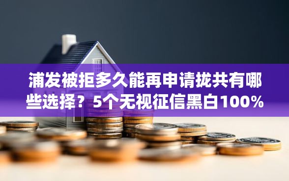 浦发被拒多久能再申请拢共有哪些选择？5个无视征信黑白100%秒下网贷app详解