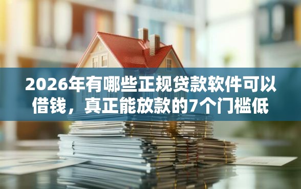 2026年有哪些正规贷款软件可以借钱，真正能放款的7个门槛低易下款软件推荐