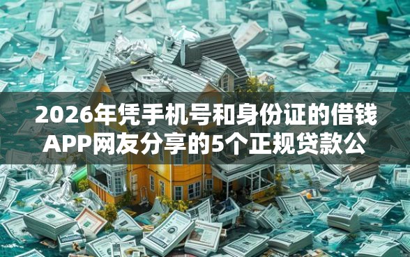 2026年凭手机号和身份证的借钱APP网友分享的5个正规贷款公司平台我觉得不错！