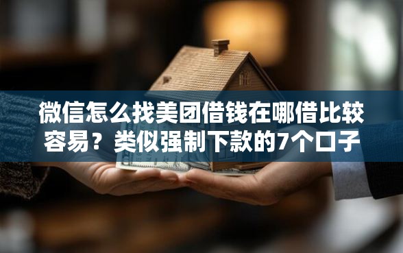 微信怎么找美团借钱在哪借比较容易？类似强制下款的7个口子参考