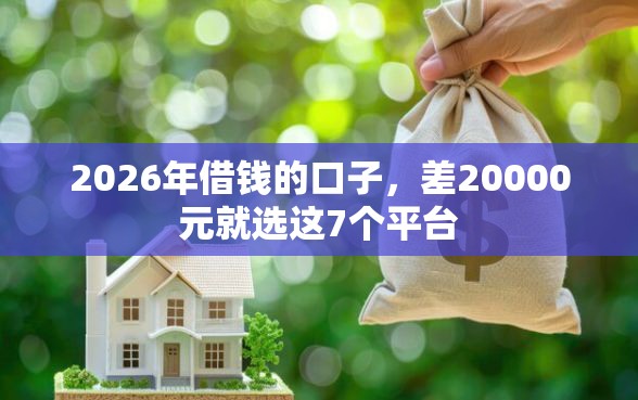 2026年借钱的口子，差20000元就选这7个平台
