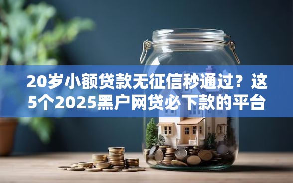 20岁小额贷款无征信秒通过？这5个2025黑户网贷必下款的平台值得一试