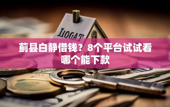 蓟县白静借钱？8个平台试试看哪个能下款