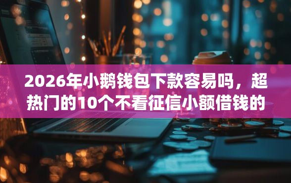 2026年小鹅钱包下款容易吗，超热门的10个不看征信小额借钱的app推荐