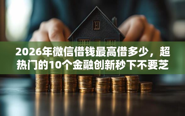 2026年微信借钱最高借多少，超热门的10个金融创新秒下不要芝麻分的软件推荐