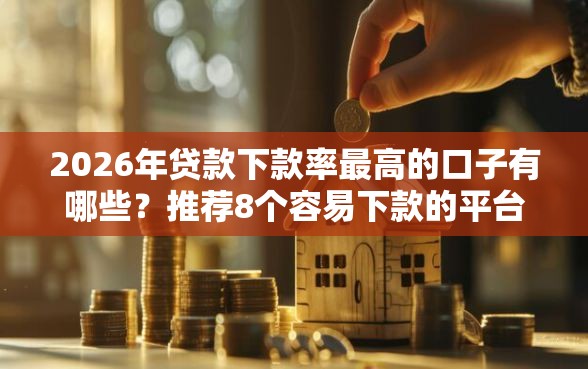 2026年贷款下款率最高的口子有哪些？推荐8个容易下款的平台