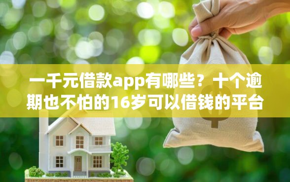 一千元借款app有哪些？十个逾期也不怕的16岁可以借钱的平台