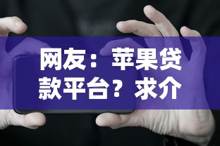 网友：苹果贷款平台？求介绍几款私人贷款平台