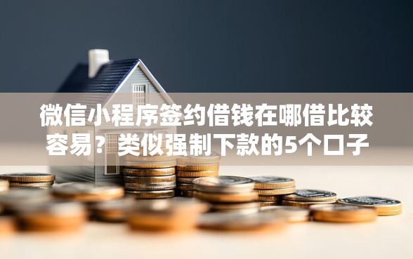 微信小程序签约借钱在哪借比较容易？类似强制下款的5个口子参考